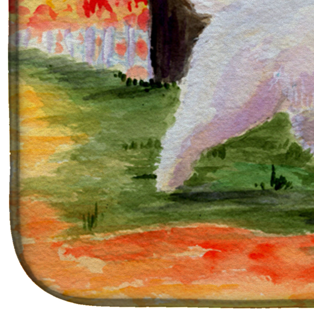 Great Pyrenees Dish Drying Mat Absorbent Dish Drying Mat Pad for Kitchen Counter Dish Drainer Mat for Countertop, 14 x 21", Multicolor