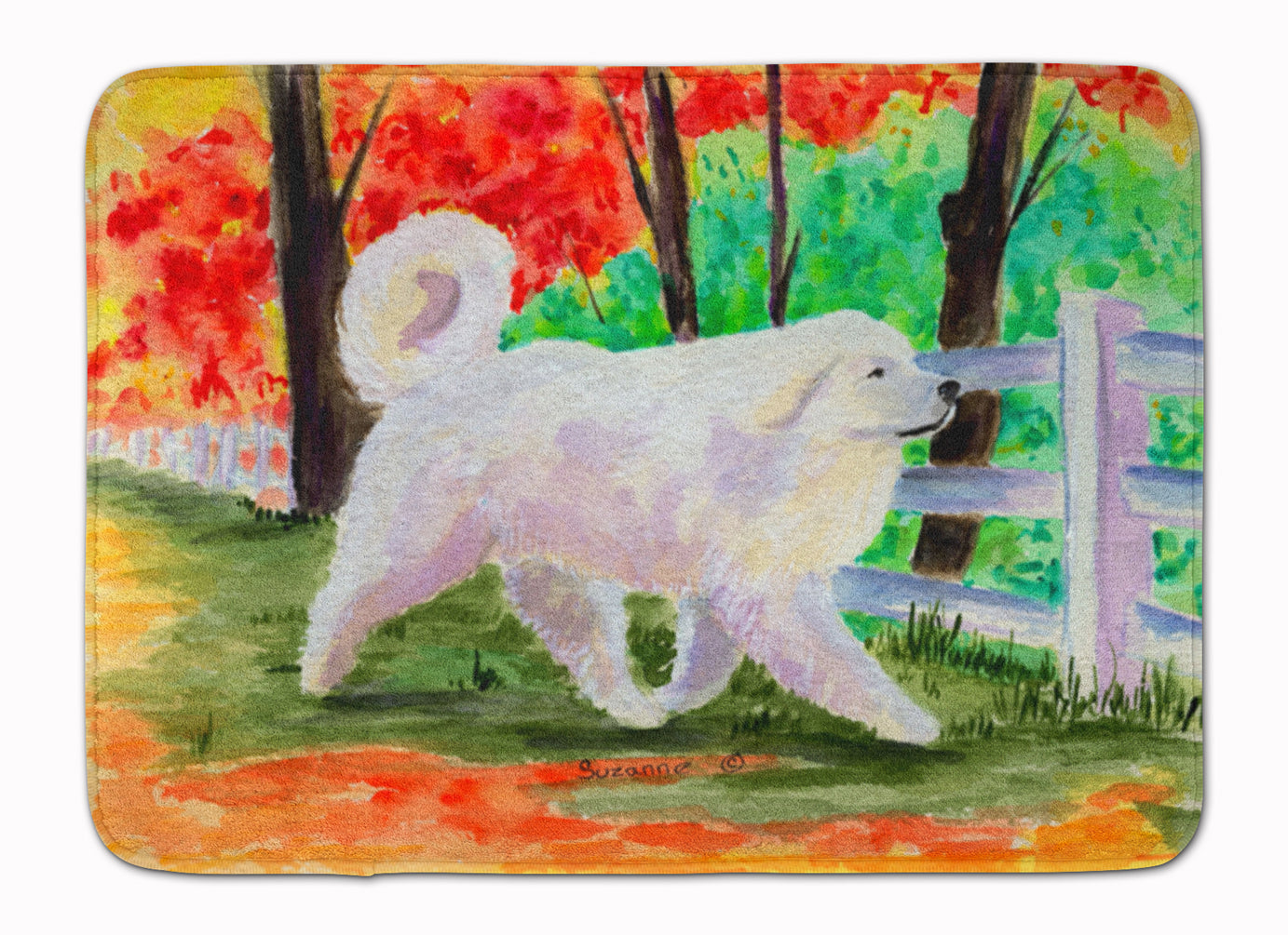 Great Pyrenees Memory Foam Kitchen Mat Machine Washable Anti-Fatigue Cushion Comfort Bath or Kitchen Rug