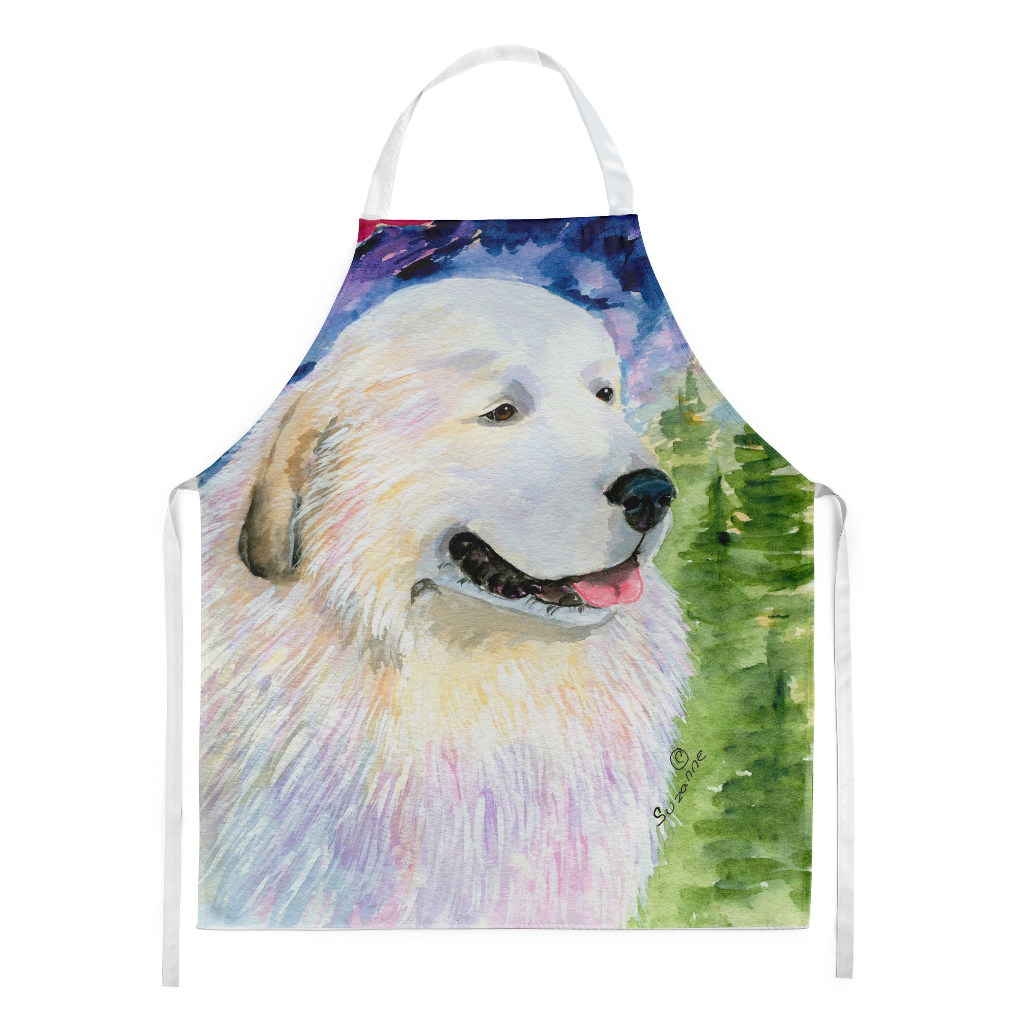 Great Pyrenees Apron Cooking Kitchen Server Baking Crafts Gardening for Adult Women Men, Unisex, Large, Multicolor