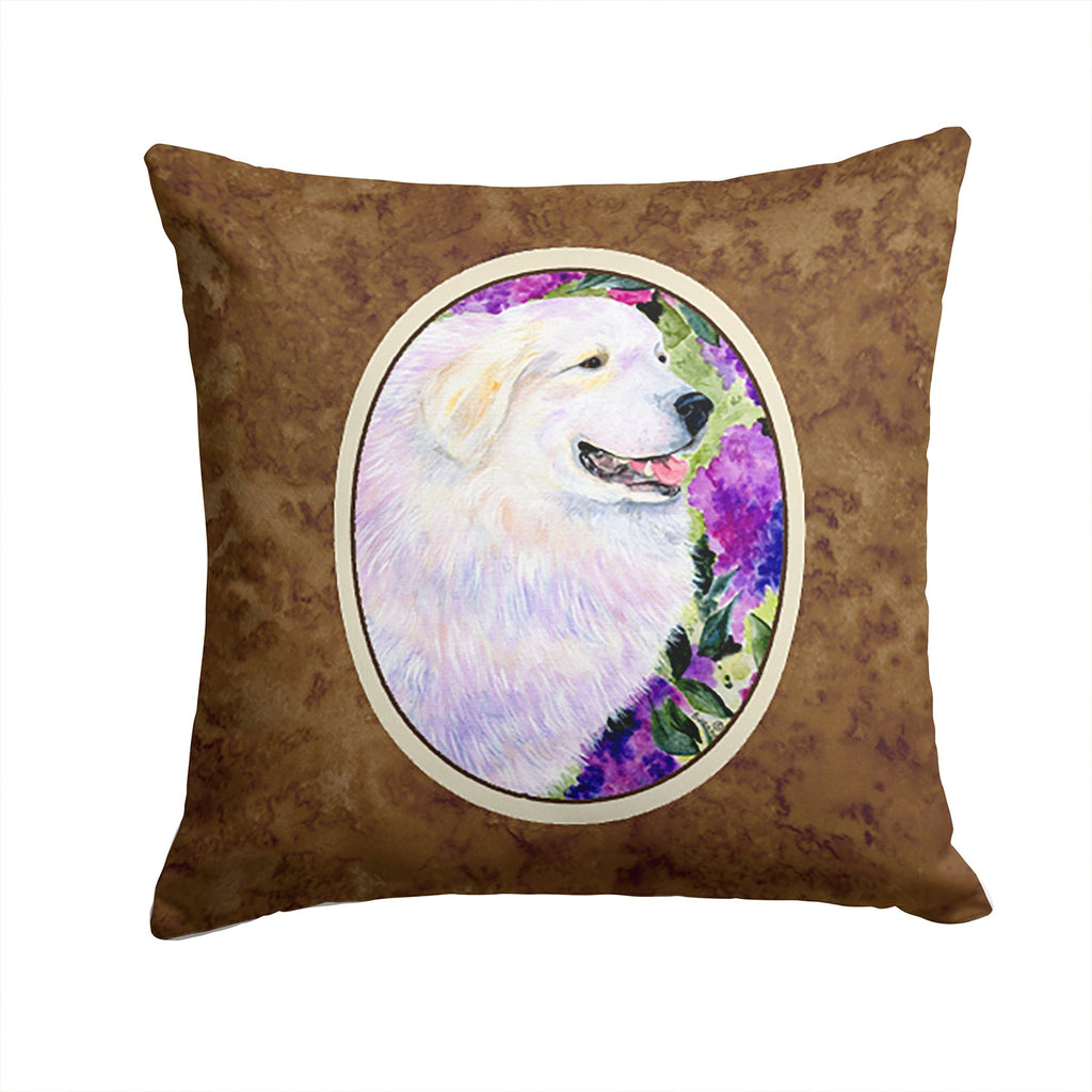 Great Pyrenees Decorative Throw Pillow 14x14 Indoor Outdoor Accent Cushion, Fabric Cover with Insert for Sofa, Bed, Porch & Living Room