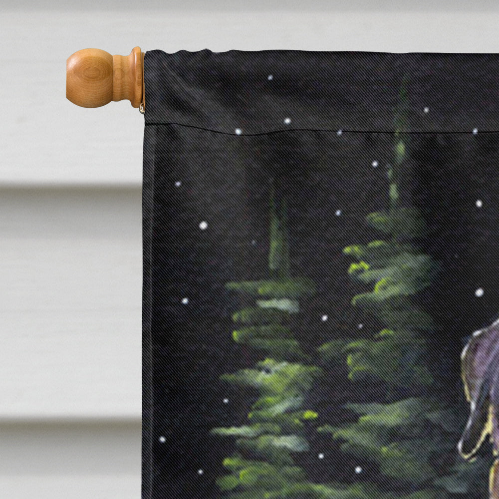 Starry Night Rottweiler House Flag 28x40 Porch Sleeve Pole Decorative Outside Yard Banner Artwork Wall Hanging, Polyester
