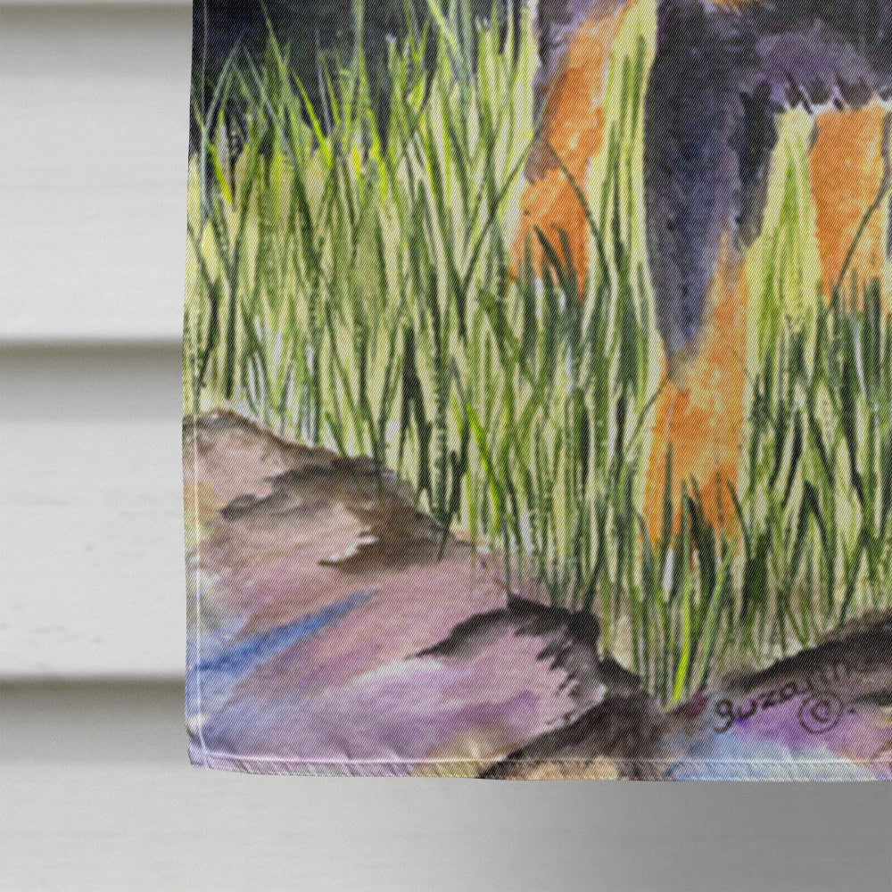 Starry Night Rottweiler House Flag 28x40 Porch Sleeve Pole Decorative Outside Yard Banner Artwork Wall Hanging, Polyester