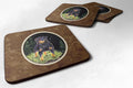 Starry Night Rottweiler Foam Coasters Set of 4 Cup Coasters for Indoor Outdoor, Tabletop Protection, Anti Slip, Mouse pad Material