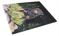 Starry Night Rottweiler Cutting Board Tempered Glass Kitchen Cutting Surface, Heat Resistant Chopping, Non-Slip Feet, Food Prep & Serving