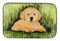 Golden Retriever Dish Drying Mat Absorbent Dish Drying Mat Pad for Kitchen Counter Dish Drainer Mat for Countertop, 14 x 21", Multicolor