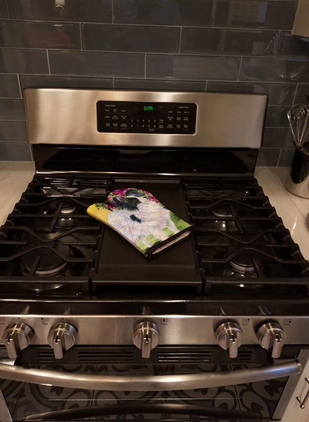 Papillon Oven Mitt Heat Resistant Thick Oven Mitt for Hot Pans and Oven, Kitchen Mitt Protect Hands, Cooking Baking Glove