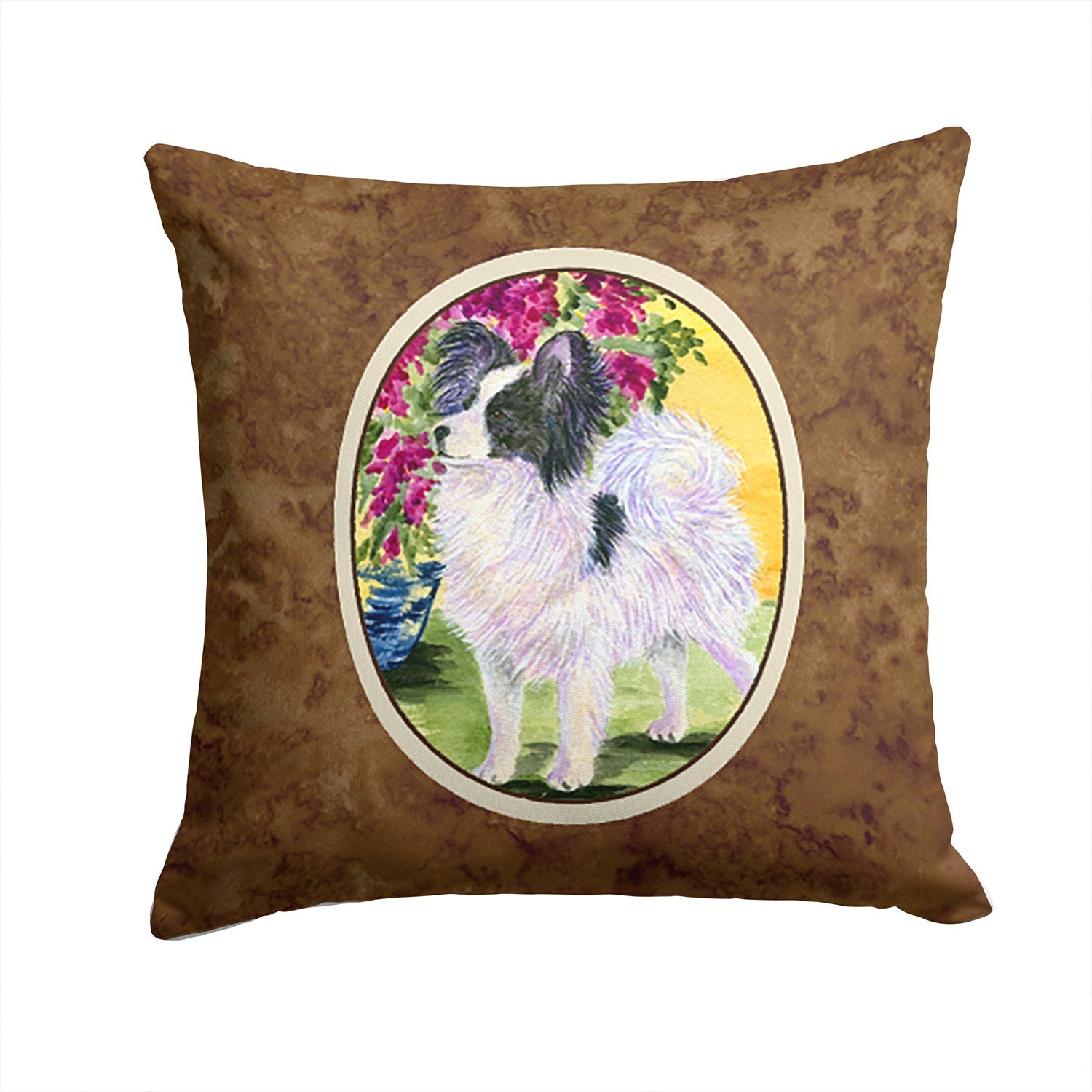Papillon Decorative Throw Pillow 14x14 Indoor Outdoor Accent Cushion, Fabric Cover with Insert for Sofa, Bed, Porch & Living Room