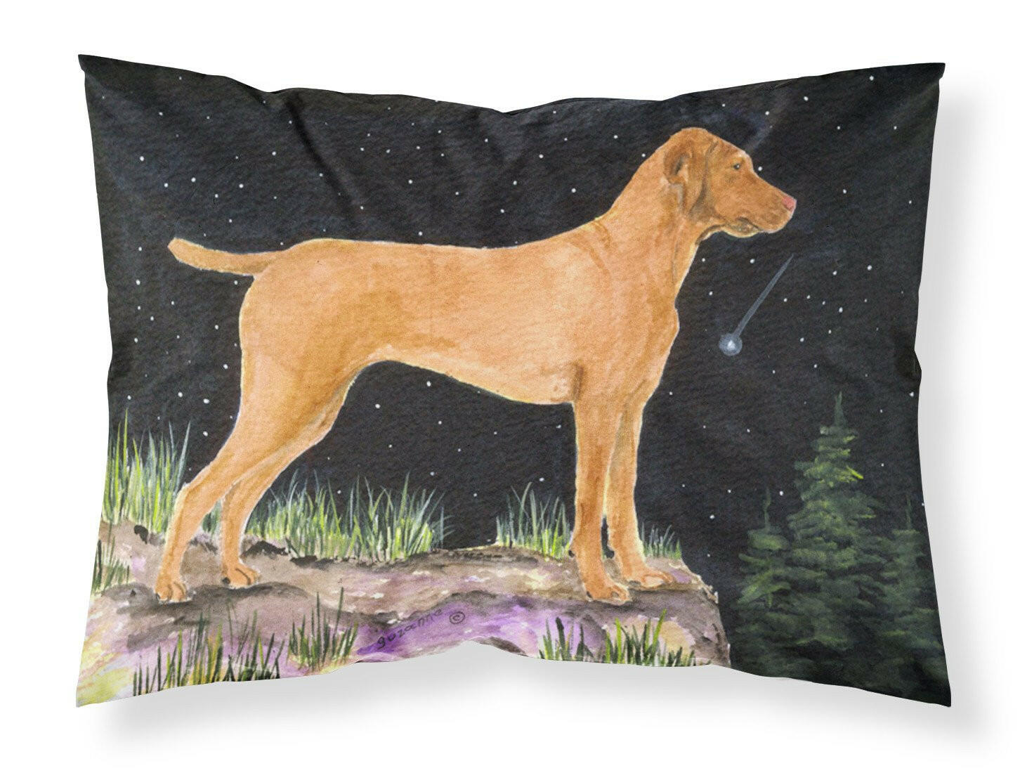 Starry Night Vizsla Standard Pillowcase Lightweight Super Soft Easy Care Decorative Artwork Pillowcase, Standard