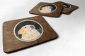 Starry Night Golden Retriever Foam Coasters Set of 4 Cup Coasters for Indoor Outdoor, Tabletop Protection, Anti Slip, Mouse pad Material