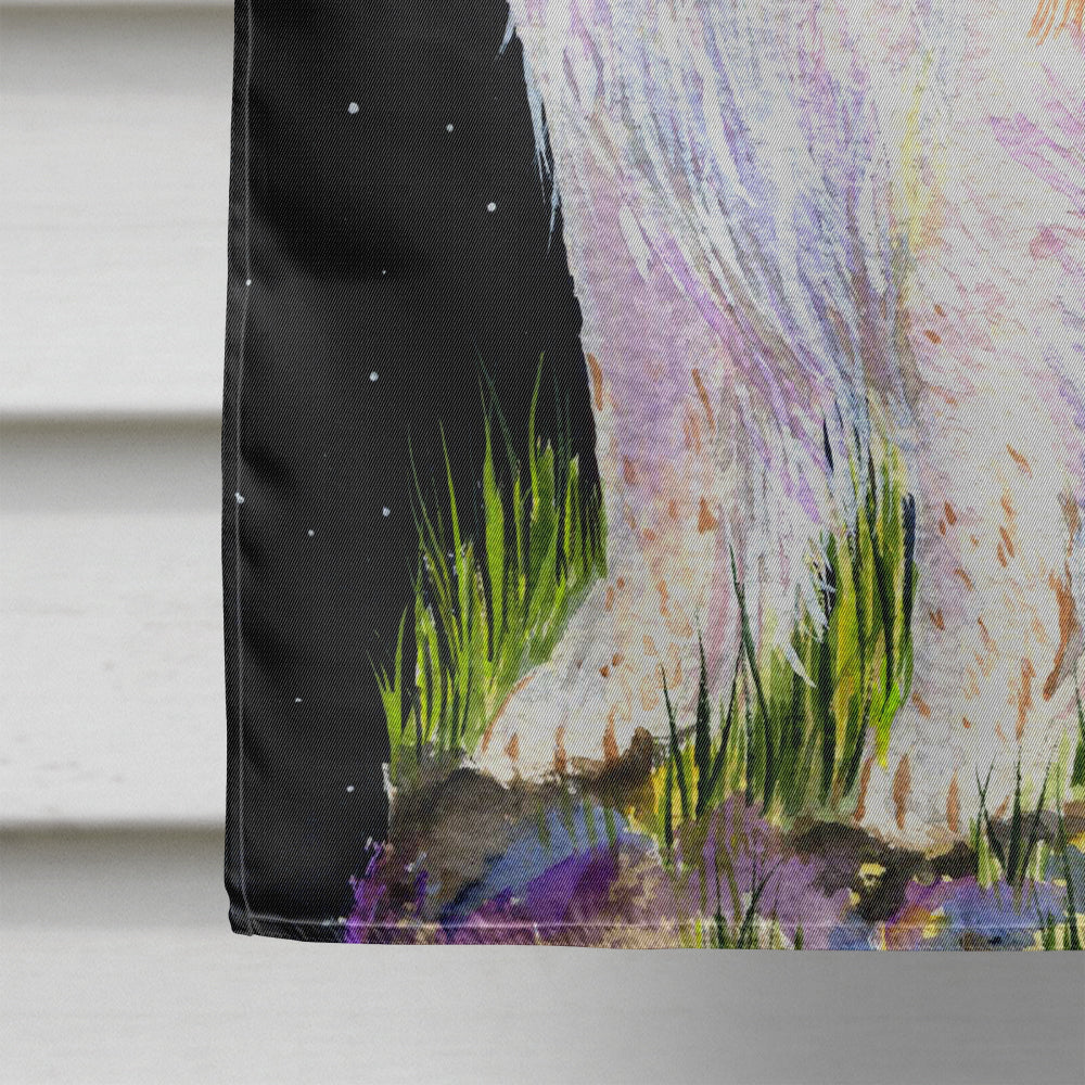 Starry Night Welsh Springer Spaniel House Flag 28x40 Porch Sleeve Pole Decorative Outside Yard Banner Artwork Wall Hanging, Polyester