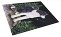 Starry Night Karelian Bear Dog Cutting Board Tempered Glass Kitchen Cutting Surface, Heat Resistant Chopping, Non-Slip Feet, Food Prep & Serving