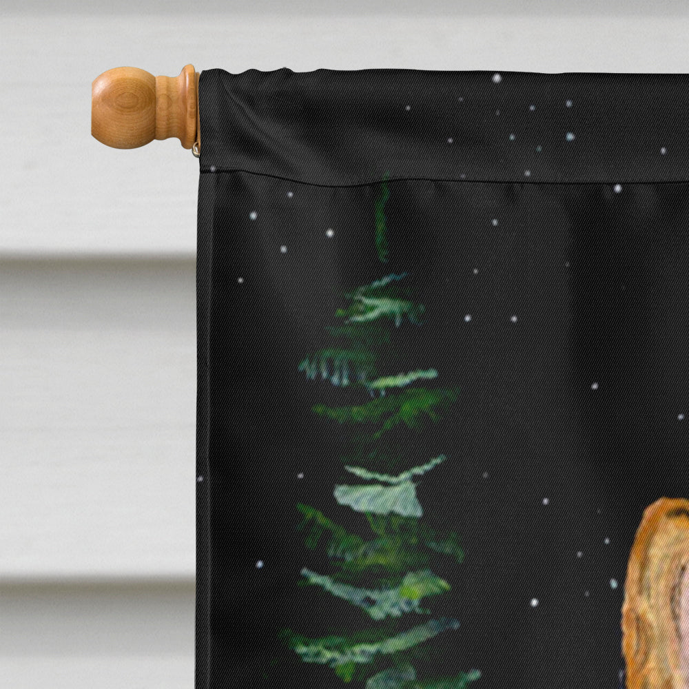 Starry Night Collie Smooth House Flag 28x40 Porch Sleeve Pole Decorative Outside Yard Banner Artwork Wall Hanging, Polyester