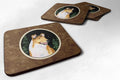 Starry Night Collie Smooth Foam Coasters Set of 4 Cup Coasters for Indoor Outdoor, Tabletop Protection, Anti Slip, Mouse pad Material