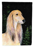 Starry Night Saluki House Flag 28x40 Porch Sleeve Pole Decorative Outside Yard Banner Artwork Wall Hanging, Polyester