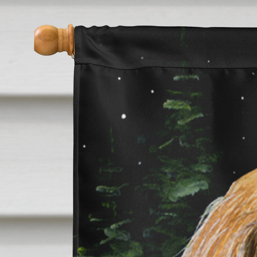 Starry Night Saluki House Flag 28x40 Porch Sleeve Pole Decorative Outside Yard Banner Artwork Wall Hanging, Polyester