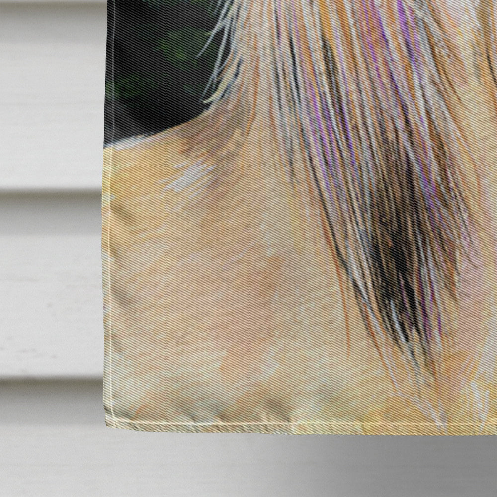 Starry Night Saluki House Flag 28x40 Porch Sleeve Pole Decorative Outside Yard Banner Artwork Wall Hanging, Polyester