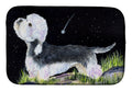 Starry Night Dandie Dinmont Terrier Dish Drying Mat Absorbent Dish Drying Mat Pad for Kitchen Counter Dish Drainer Mat for Countertop, 14 x 21", Multicolor