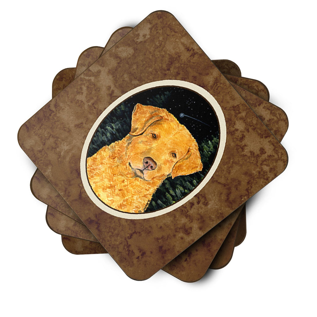 Starry Night Chesapeake Bay Retriever Foam Coasters Set of 4 Cup Coasters for Indoor Outdoor, Tabletop Protection, Anti Slip, Mouse pad Material