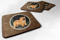Starry Night Chow Chow Foam Coasters Set of 4 Cup Coasters for Indoor Outdoor, Tabletop Protection, Anti Slip, Mouse pad Material