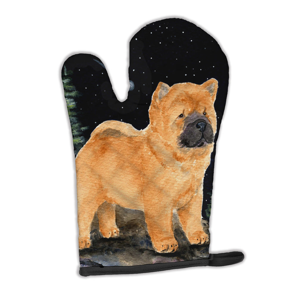 Starry Night Chow Chow Oven Mitt Heat Resistant Thick Oven Mitt for Hot Pans and Oven, Kitchen Mitt Protect Hands, Cooking Baking Glove