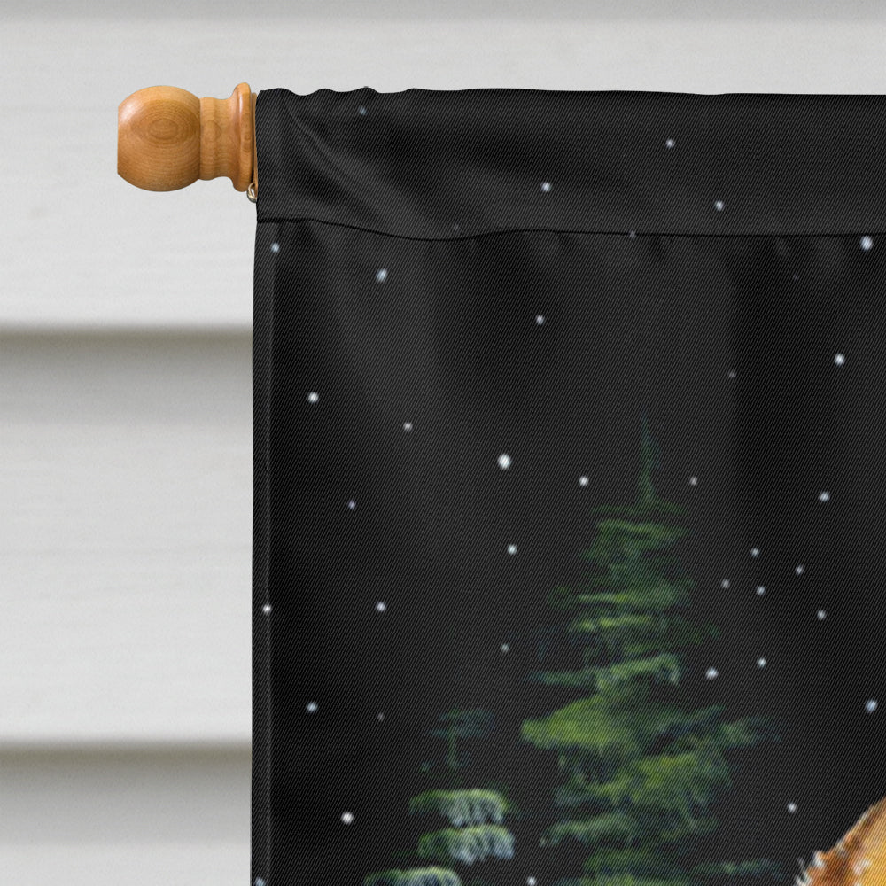 Starry Night Chow Chow House Flag 28x40 Porch Sleeve Pole Decorative Outside Yard Banner Artwork Wall Hanging, Polyester