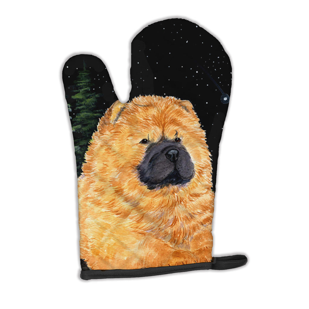 Starry Night Chow Chow Oven Mitt Heat Resistant Thick Oven Mitt for Hot Pans and Oven, Kitchen Mitt Protect Hands, Cooking Baking Glove