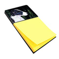 Starry Night Border Collie Watercolor Sticky Note Holder Refillable Dispenser Desk Accessory 3x3 Pad Gift