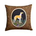 Starry Night Whippet Decorative Throw Pillow 14x14 Indoor Outdoor Accent Cushion, Fabric Cover with Insert for Sofa, Bed, Porch & Living Room
