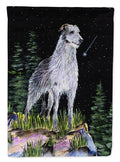 Starry Night Scottish Deerhound House Flag 28x40 Porch Sleeve Pole Decorative Outside Yard Banner Artwork Wall Hanging, Polyester