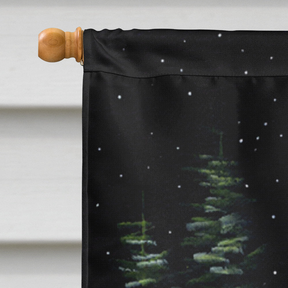 Starry Night Scottish Deerhound House Flag 28x40 Porch Sleeve Pole Decorative Outside Yard Banner Artwork Wall Hanging, Polyester