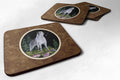 Starry Night Scottish Deerhound Foam Coasters Set of 4 Cup Coasters for Indoor Outdoor, Tabletop Protection, Anti Slip, Mouse pad Material