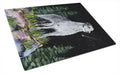 Starry Night Scottish Deerhound Cutting Board Tempered Glass Kitchen Cutting Surface, Heat Resistant Chopping, Non-Slip Feet, Food Prep & Serving