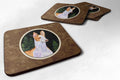 Starry Night Ibizan Hound Foam Coasters Set of 4 Cup Coasters for Indoor Outdoor, Tabletop Protection, Anti Slip, Mouse pad Material