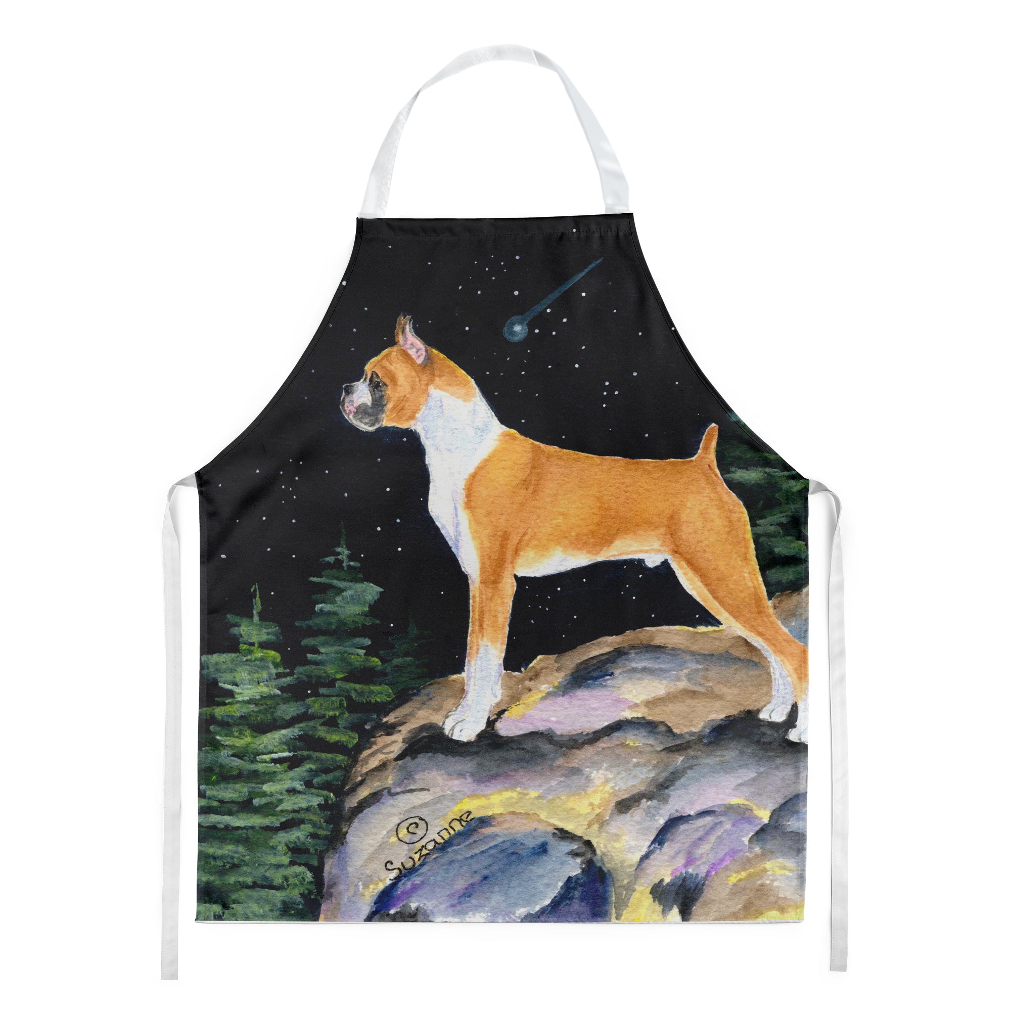 Starry Night Boxer Apron Cooking Kitchen Server Baking Crafts Gardening for Adult Women Men, Unisex, Large, Multicolor