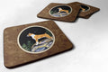 Starry Night Boxer Foam Coasters Set of 4 Cup Coasters for Indoor Outdoor, Tabletop Protection, Anti Slip, Mouse pad Material
