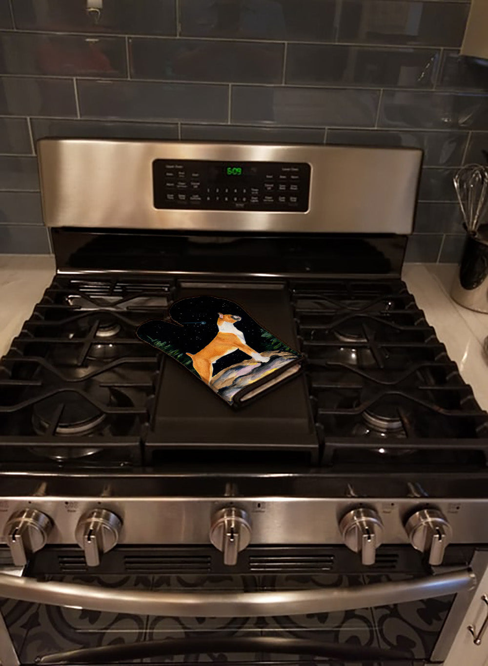 Starry Night Boxer Oven Mitt Heat Resistant Thick Oven Mitt for Hot Pans and Oven, Kitchen Mitt Protect Hands, Cooking Baking Glove