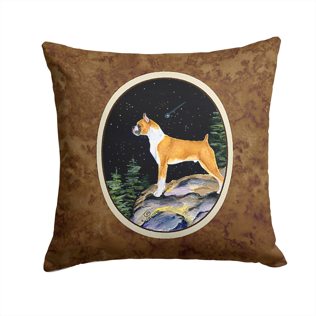 Starry Night Boxer Decorative Throw Pillow 14x14 Indoor Outdoor Accent Cushion, Fabric Cover with Insert for Sofa, Bed, Porch & Living Room
