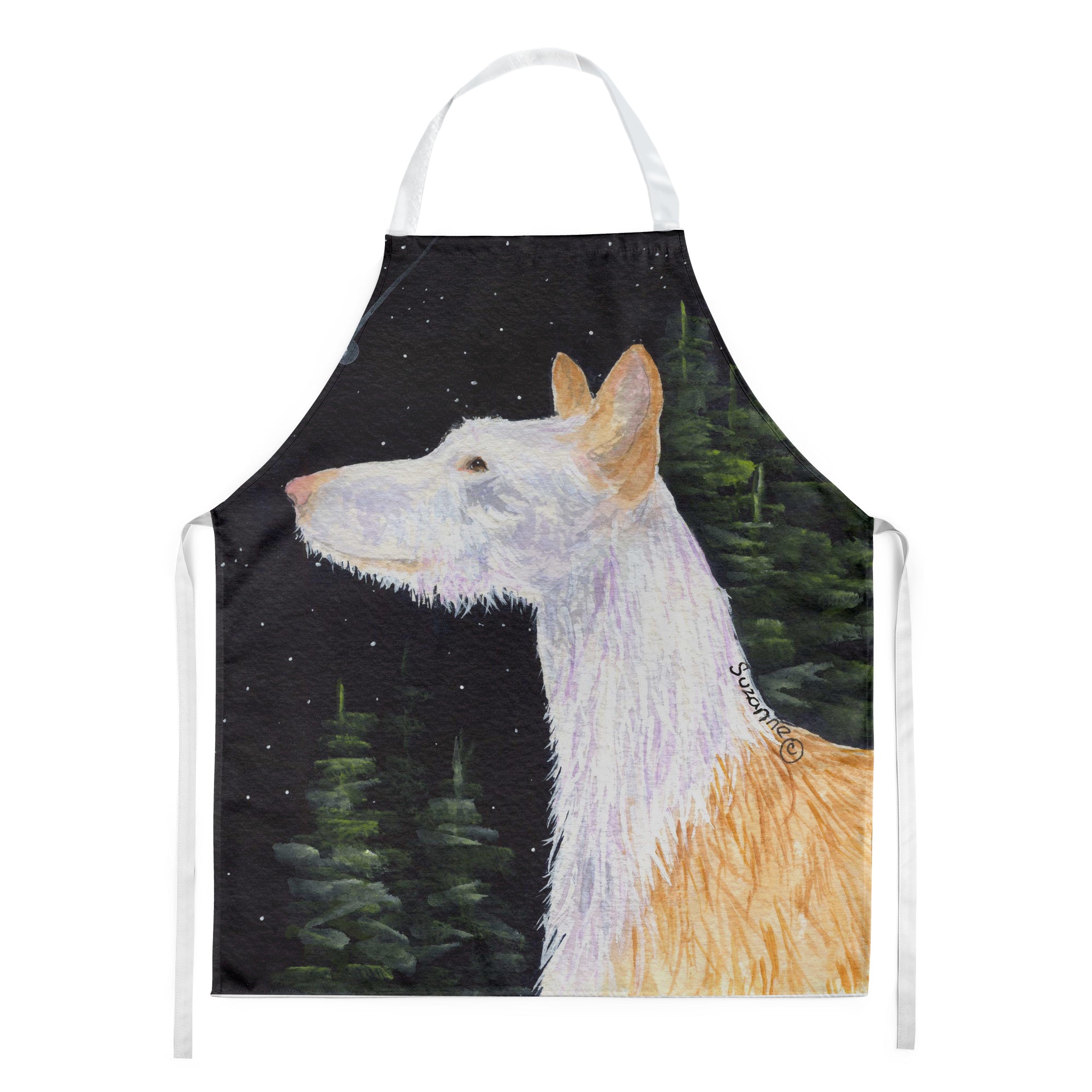 Starry Night Ibizan Hound Apron Cooking Kitchen Server Baking Crafts Gardening for Adult Women Men, Unisex, Large, Multicolor