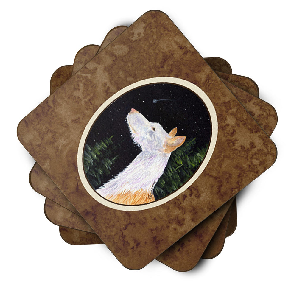 Starry Night Ibizan Hound Foam Coasters Set of 4 Cup Coasters for Indoor Outdoor, Tabletop Protection, Anti Slip, Mouse pad Material