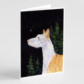 Starry Night Ibizan Hound Greeting Cards Pack of 8 Blank Cards with Envelopes Whimsical A7 Size 5x7