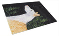 Starry Night Ibizan Hound Cutting Board Tempered Glass Kitchen Cutting Surface, Heat Resistant Chopping, Non-Slip Feet, Food Prep & Serving