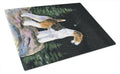 Starry Night Fox Terrier Cutting Board Tempered Glass Kitchen Cutting Surface, Heat Resistant Chopping, Non-Slip Feet, Food Prep & Serving