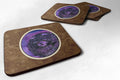 Starry Night Pomeranian Foam Coasters Set of 4 Cup Coasters for Indoor Outdoor, Tabletop Protection, Anti Slip, Mouse pad Material