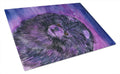 Starry Night Pomeranian Cutting Board Tempered Glass Kitchen Cutting Surface, Heat Resistant Chopping, Non-Slip Feet, Food Prep & Serving