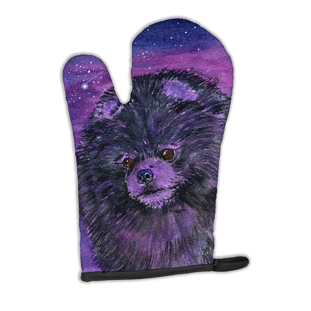 Starry Night Pomeranian Oven Mitt Heat Resistant Thick Oven Mitt for Hot Pans and Oven, Kitchen Mitt Protect Hands, Cooking Baking Glove