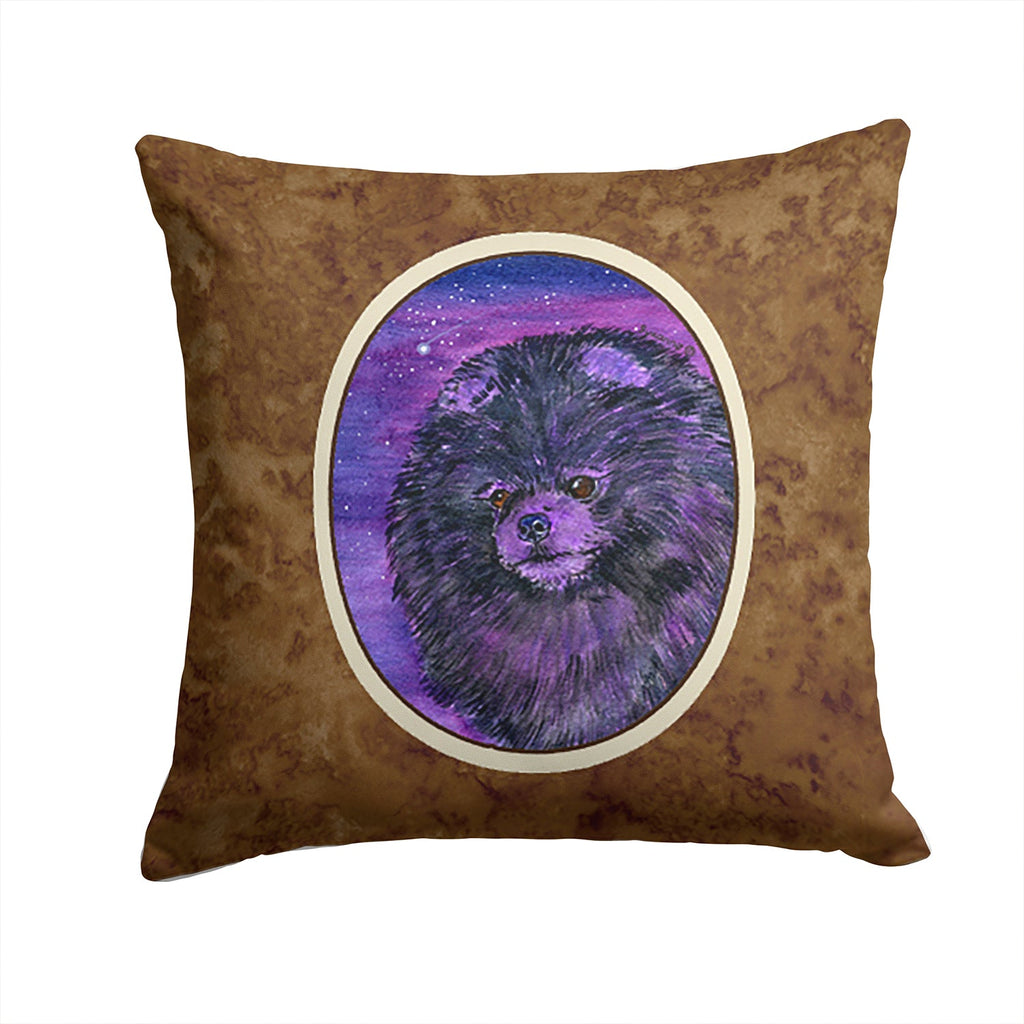 Starry Night Pomeranian Decorative Throw Pillow 14x14 Indoor Outdoor Accent Cushion, Fabric Cover with Insert for Sofa, Bed, Porch & Living Room