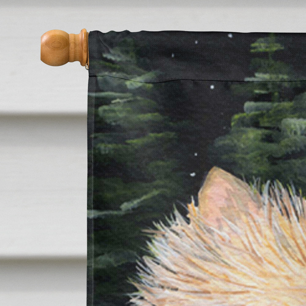 Starry Night Cairn Terrier House Flag 28x40 Porch Sleeve Pole Decorative Outside Yard Banner Artwork Wall Hanging, Polyester
