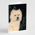 Starry Night Cairn Terrier Greeting Cards Pack of 8 Blank Cards with Envelopes Whimsical A7 Size 5x7