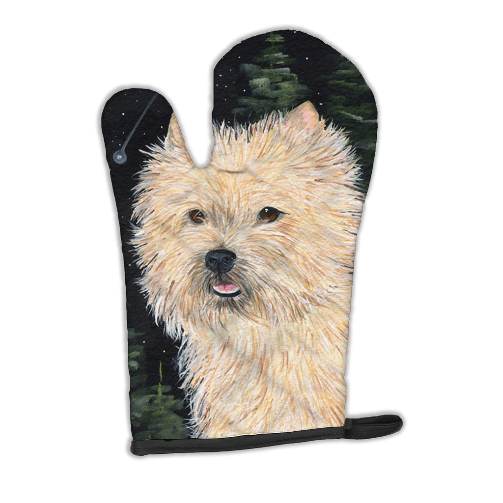 Starry Night Cairn Terrier Oven Mitt Heat Resistant Thick Oven Mitt for Hot Pans and Oven, Kitchen Mitt Protect Hands, Cooking Baking Glove