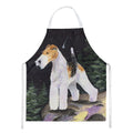 Starry Night Fox Terrier Apron Cooking Kitchen Server Baking Crafts Gardening for Adult Women Men, Unisex, Large, Multicolor